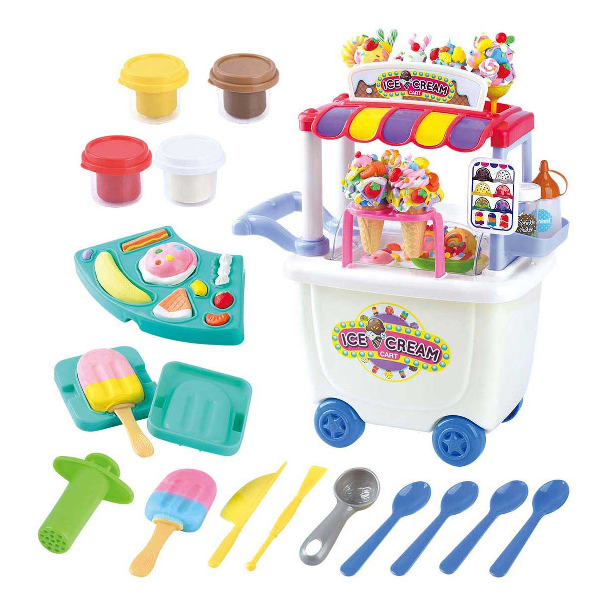 Playgo ice cream truck clay set - 4 clay pots
