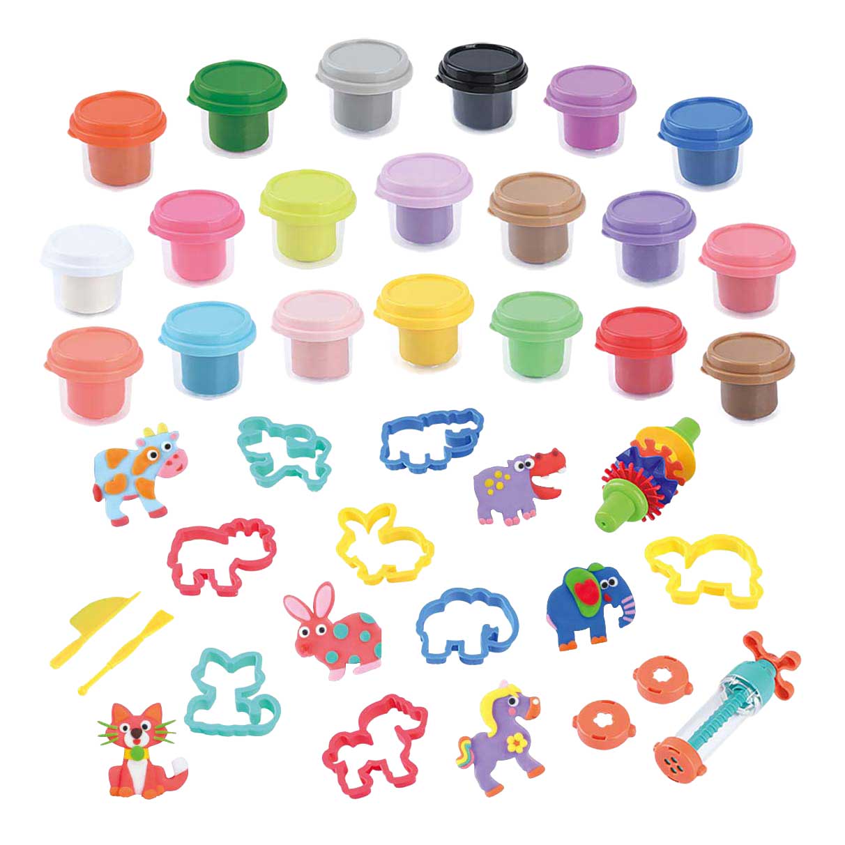 Playgo luxury craft clay set - 20 clay pots