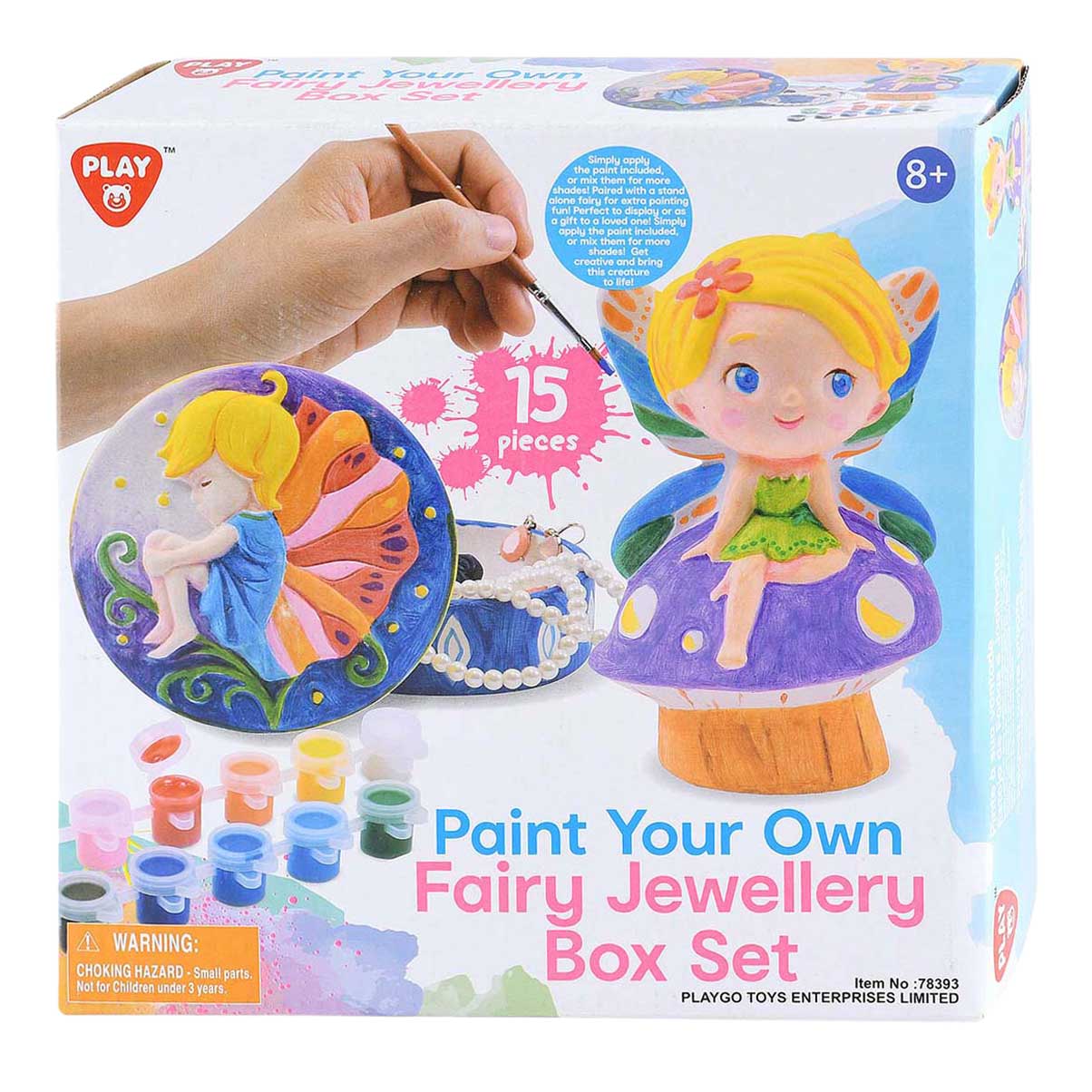 Playgo paint your own fairytale jewelry box - 8 pcs.