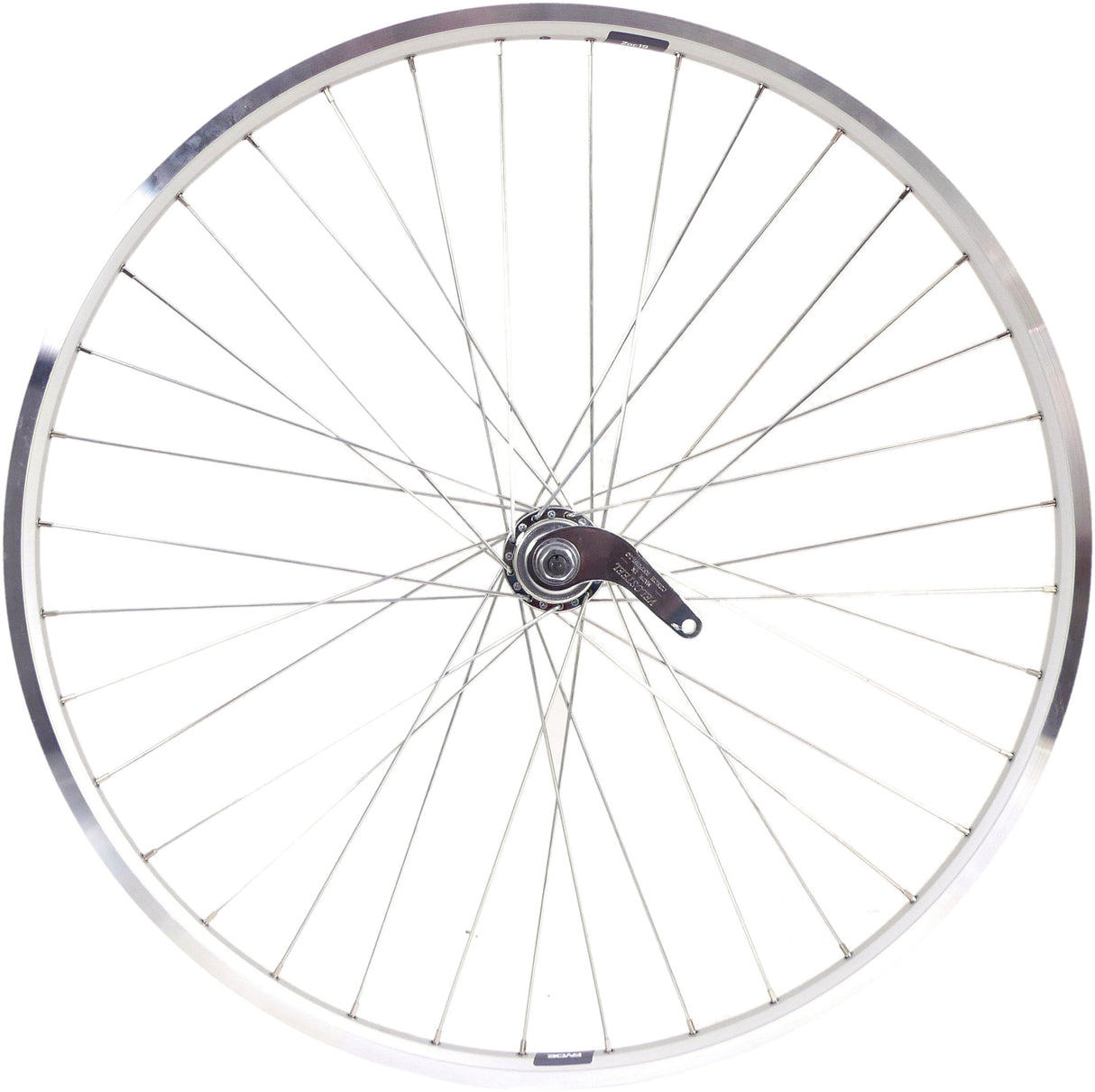 Roda traseira 28 x 1 4 ZAC 19 com cubo de freio Favorit - Prata