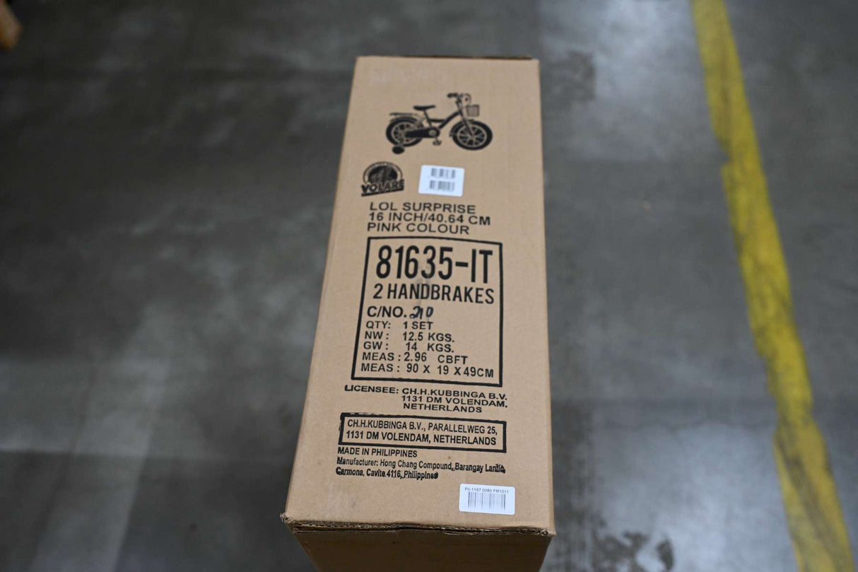 Lol Überraschung Kinderfahrrad - Mädchen - 16 Zoll - Pink - Zwei Handbremsen