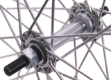 Front wheel 28 x 1 1 2 aluminum rim chromed hub black