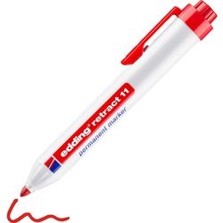Permanent marker edding with push button 11 red