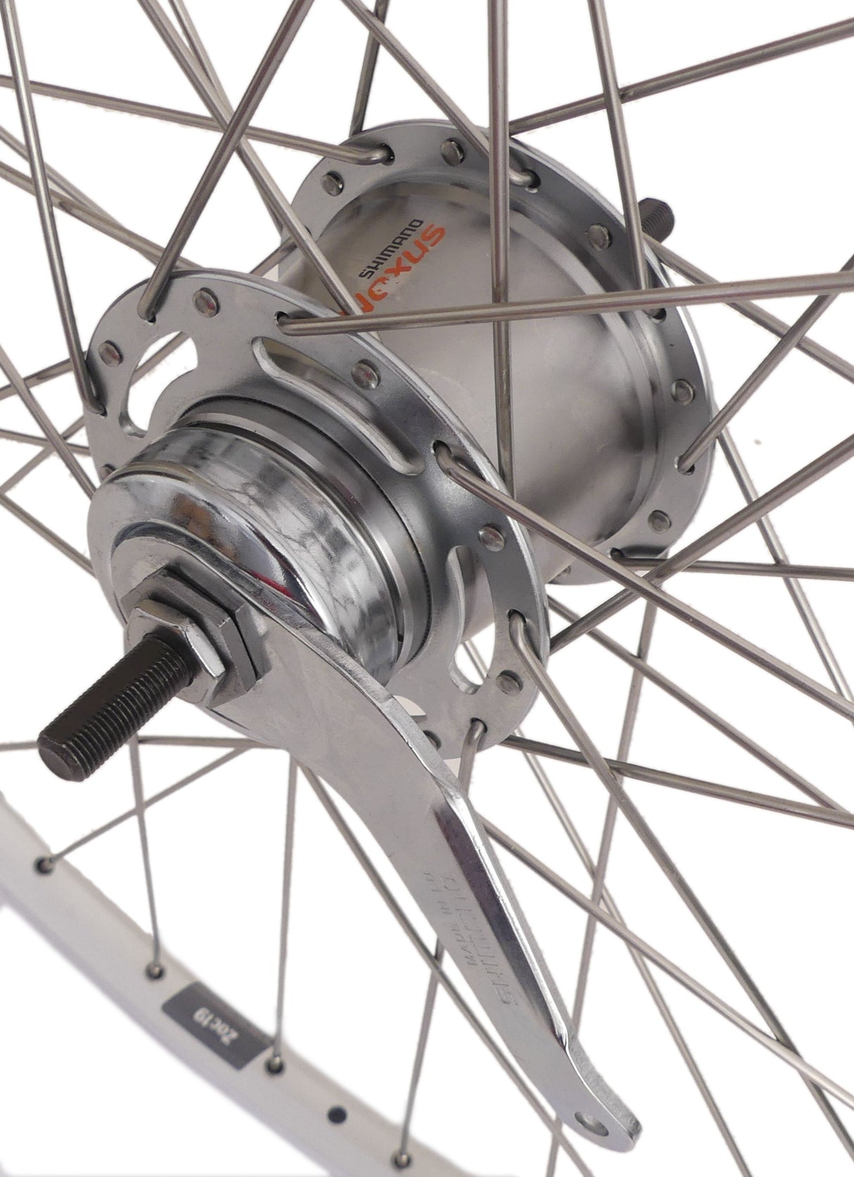 Roda traseira Shimano 28 622 x 19c ZAC19 RIM COM NEXUS 7 HUB DE FREIO PRATA