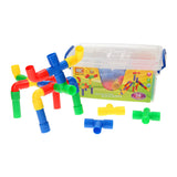Tubes de construction dans une boîte de rangement, 58 pcs