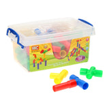 Tubes de construction dans une boîte de rangement, 58 pcs