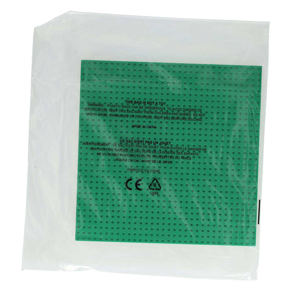 Bouwplaat voor miniblokjes groen - 25x25cm