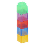 Transparent colored counting blocks - 90 pcs.