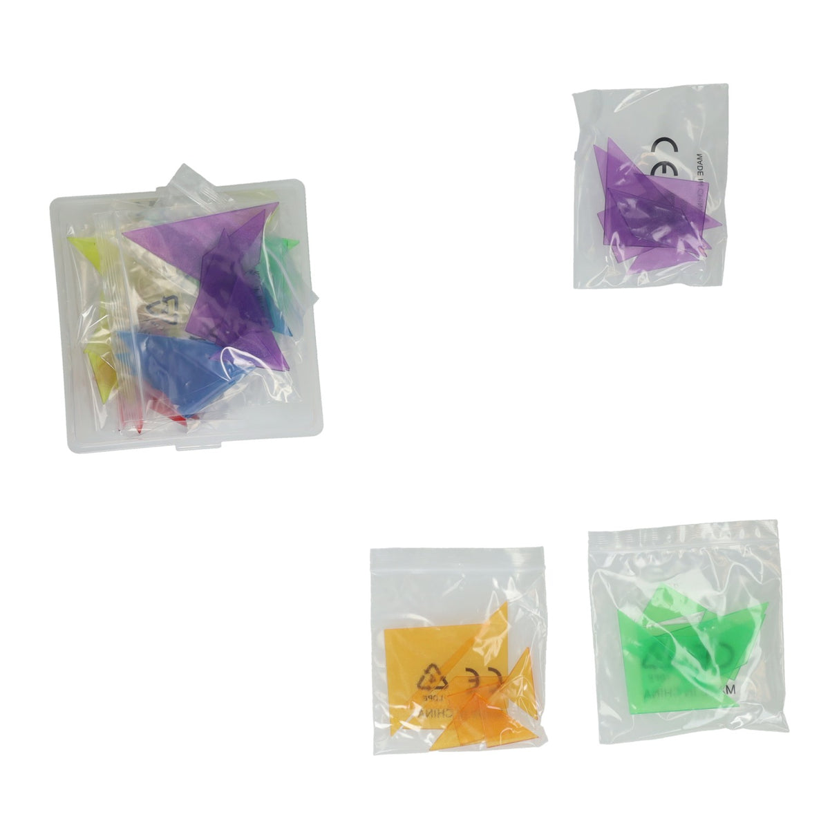 Transparent tangrams - 84 pcs.