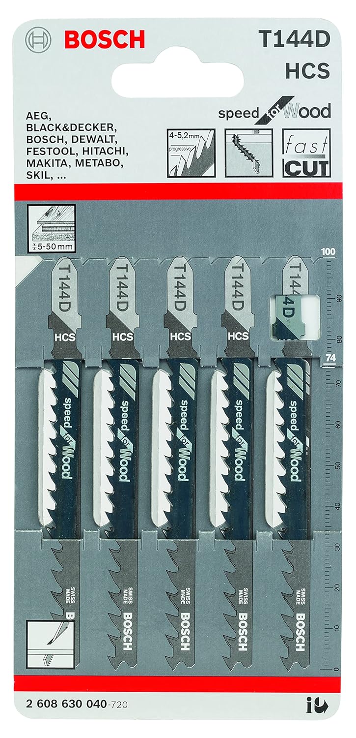 Bosch pribor 5x hitrost za les list za vbodno žago t144d - 2608630040