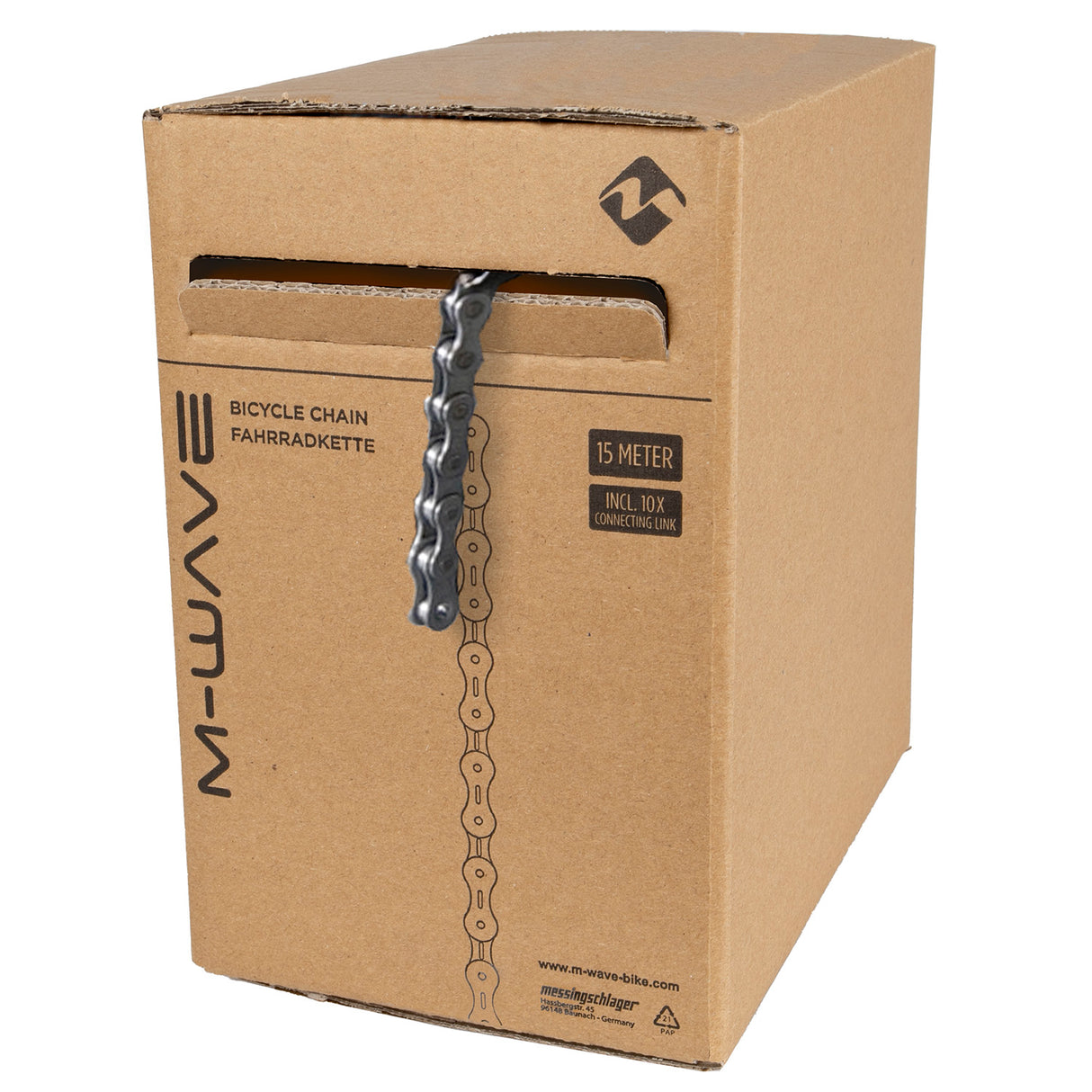 M-wave chain 11 speed 1 2x11 128, gray. 15m on roll, incl 10 connecting switches