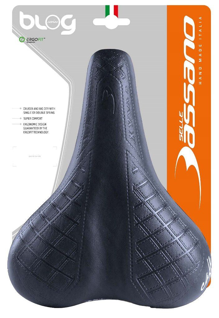 Bicycle saddle Selle Bassano Cafe Racer Bobber for Men - Black