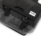 Borsa per biciclette a doppia bicicletta a prova urbana 55L Grigio nero - RPET riciclato
