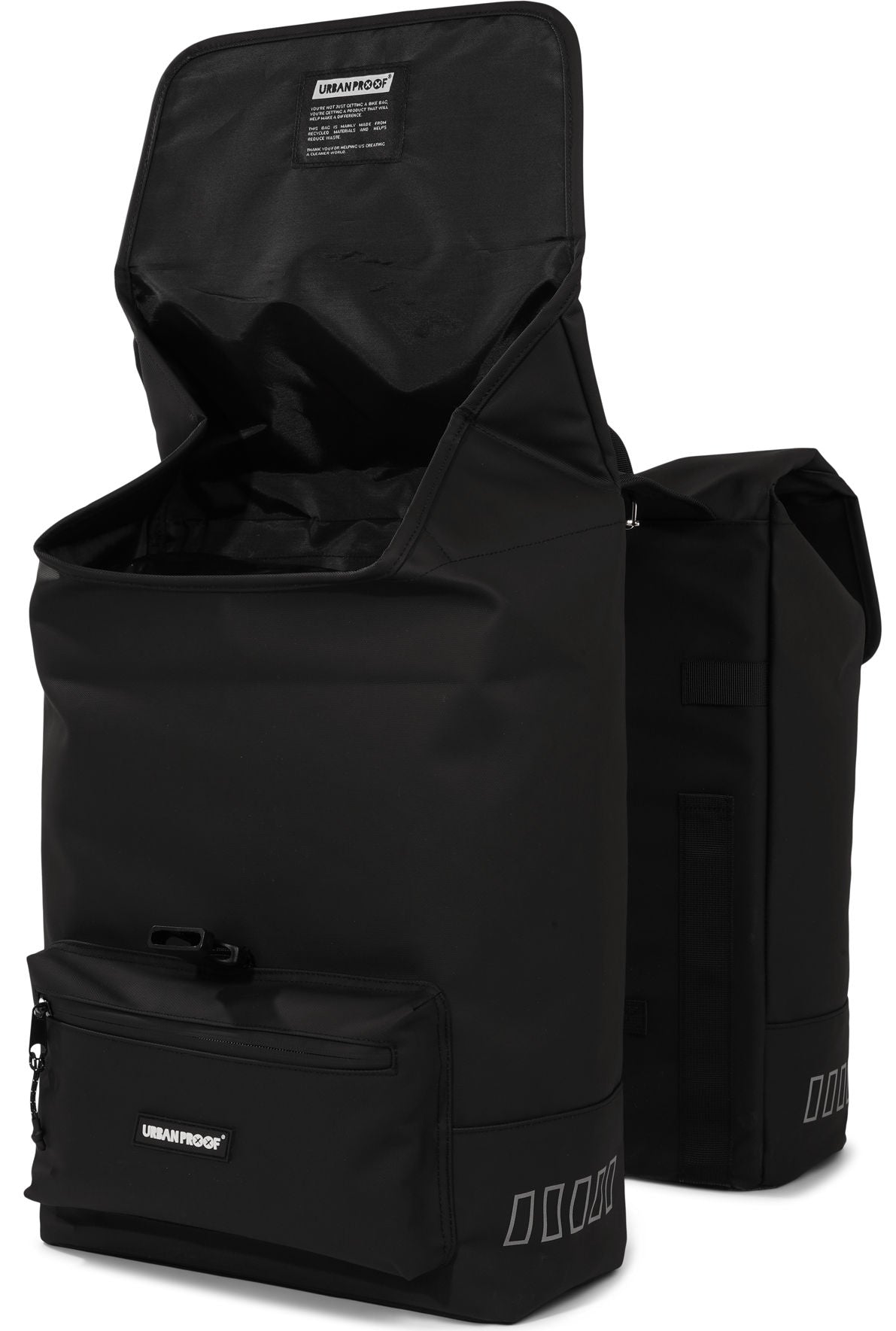 Urbanproof urbanfast laster dobbelt cykelpose 38 liter sort