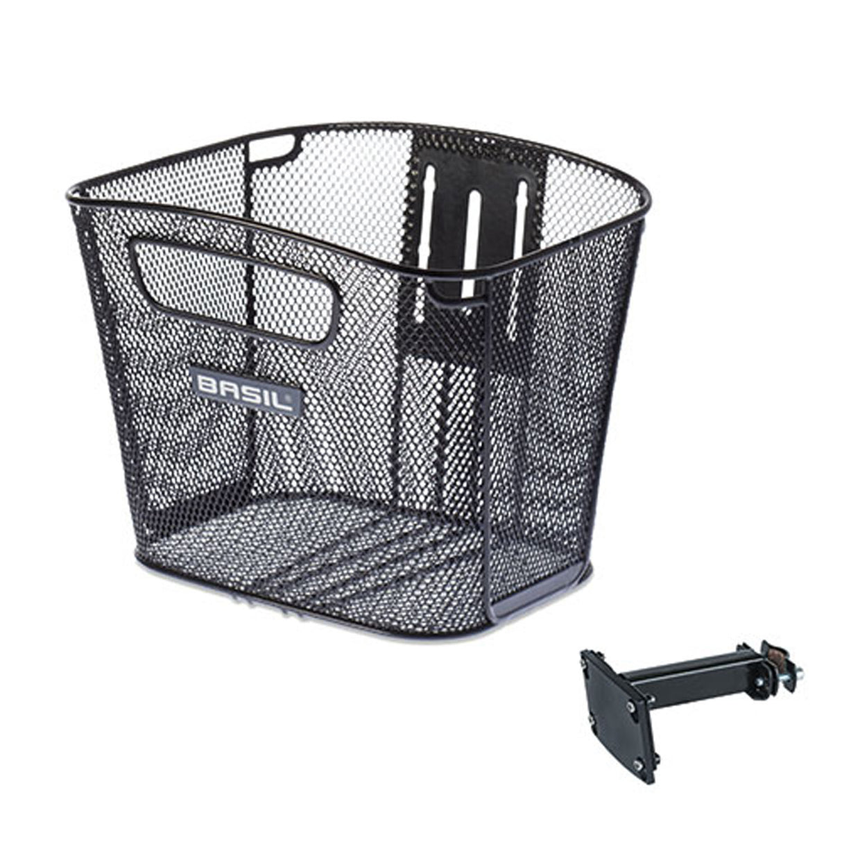 Basil Bold Front FM - Bicycle basket - First - Including Basil FM Stem Holder - Black