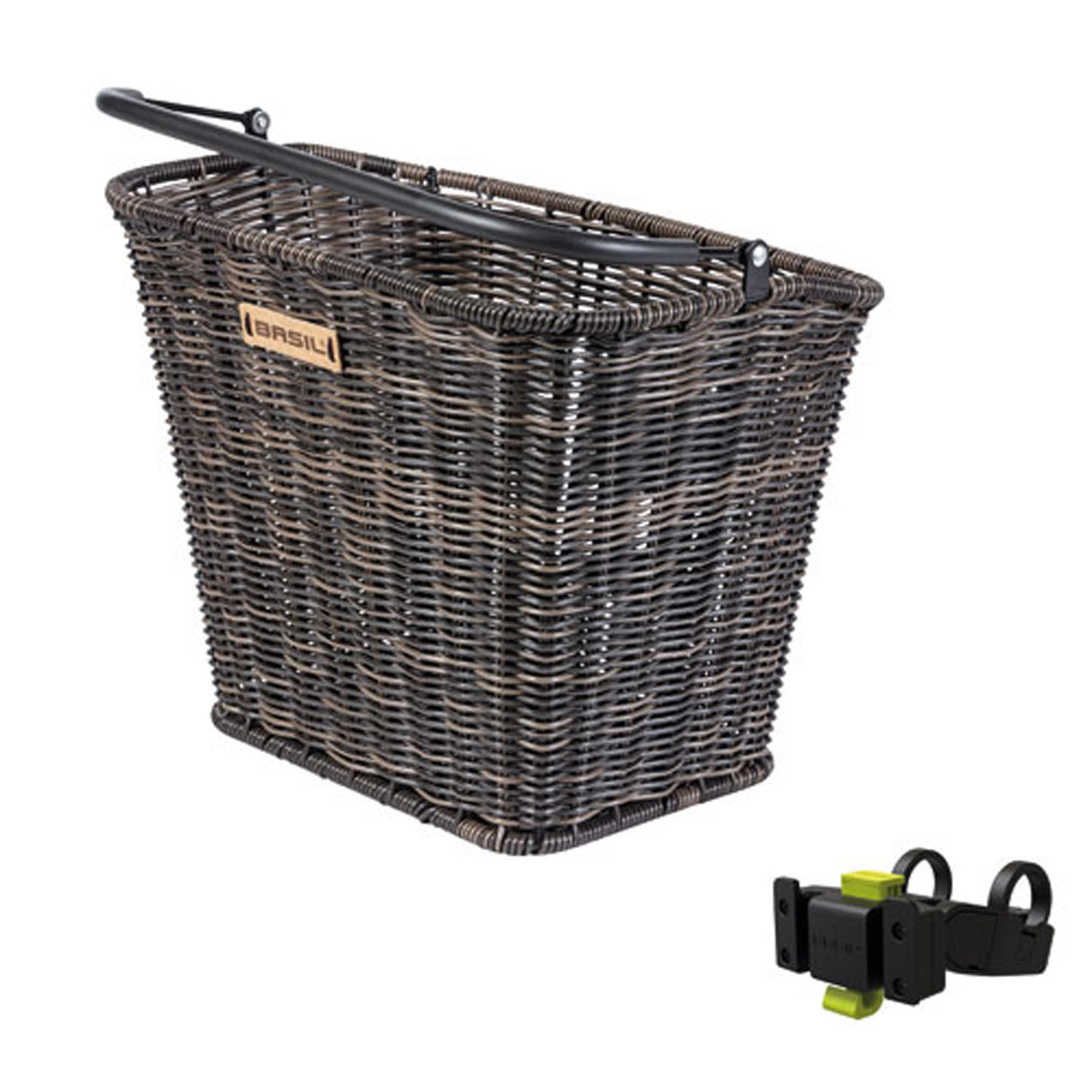 Basil Bremen Rattan Look KF - Bicycle basket - First - Including Basil KF Sterbar Battle - Brown
