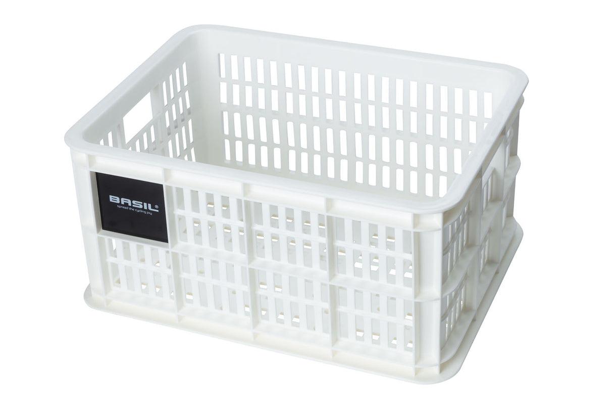 Basil Fietskrat S - Small - 17,5 litri - Bianco