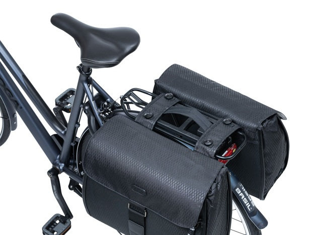Basil Double Bicycle Bag Handel Black