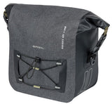 Basil Navigator Storm HandeBar Bag - Sporty Bicycle Styrbar Bag, Waterproof, Black
