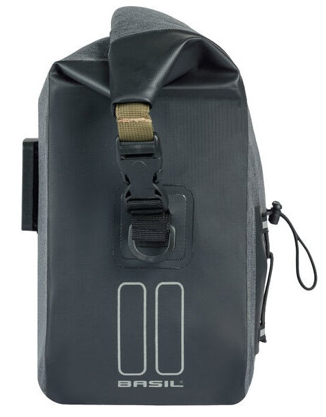 Basil Navigator Storm HandeBar Bag - Sporty Bicycle Styrbar Bag, Waterproof, Black