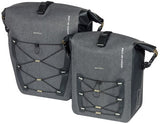 Basil Navigator Storm Mik Side Bicycle Bag - Sporty and Functional Single Bicycle Bag - Black - 100% Waterproof