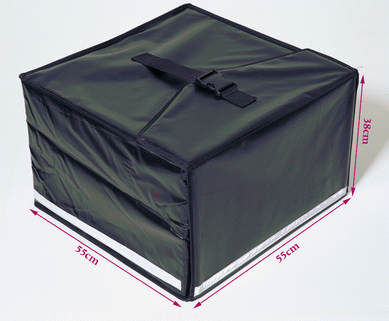 Delivery case Pizza offering rear loader