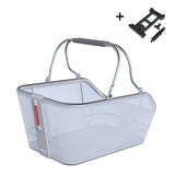 Basilikum cykelkurv cento tech fiber Nordlicht mik 21 liter 39 x 24 x 15 cm blåt sølv