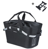 Basil basket on the back of Mik Classic Carry All Black