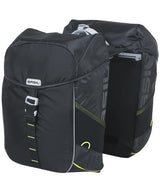 Basil Double Bicycle Bag Miles 34 Liter 13 x 26 x 35 cm (2x) - Black Lime
