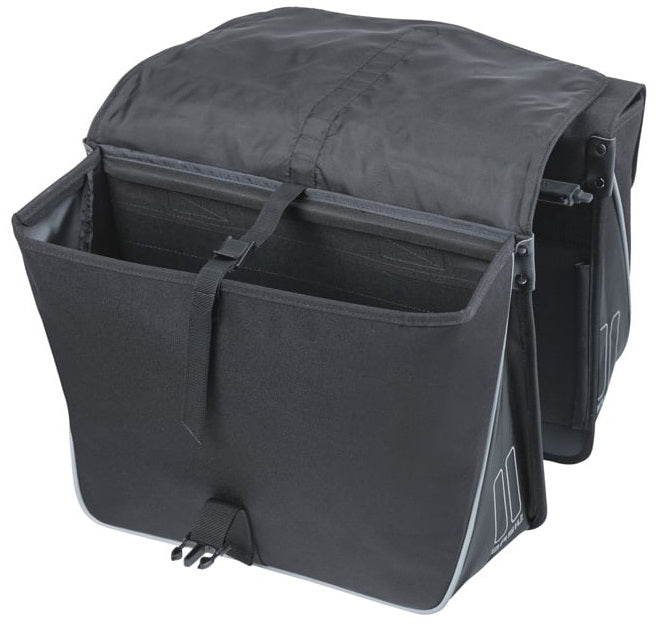 Basil dubble fietstas forte mik 35 liter 15 x 38 x 30 cm - zwart
