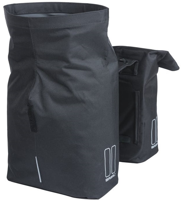 Basil Double Fietstas City Mik 28-32 liter - svart