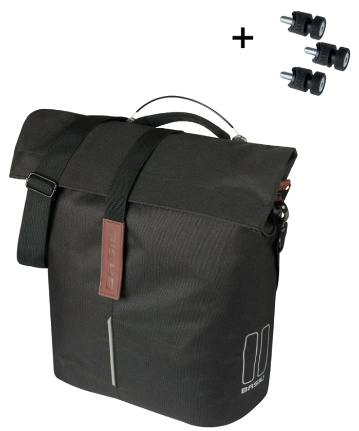 Basil Bicycle Shopper City 14 liter 11 x 29 x 36 cm - Sort