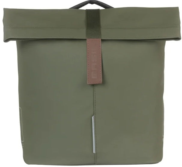Basil dubbele fietstas city mik 28 - 32 liter - moss green