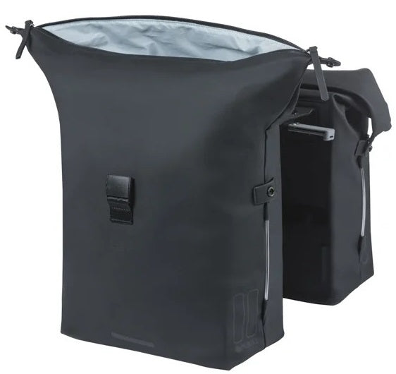 Basil tas soho dubbel mik zwart 41l