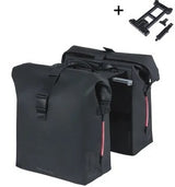 Basil dobbel sykkelveske soho nordlicht mik 41 liter - svart