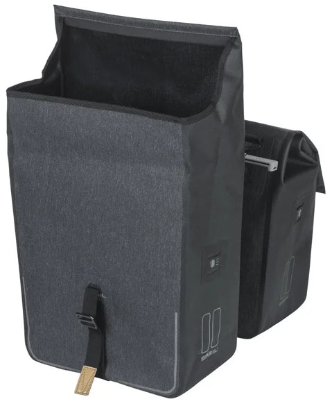Basil Double Bicycle bag Urban Dry Mik 50 Liter - Charcoal