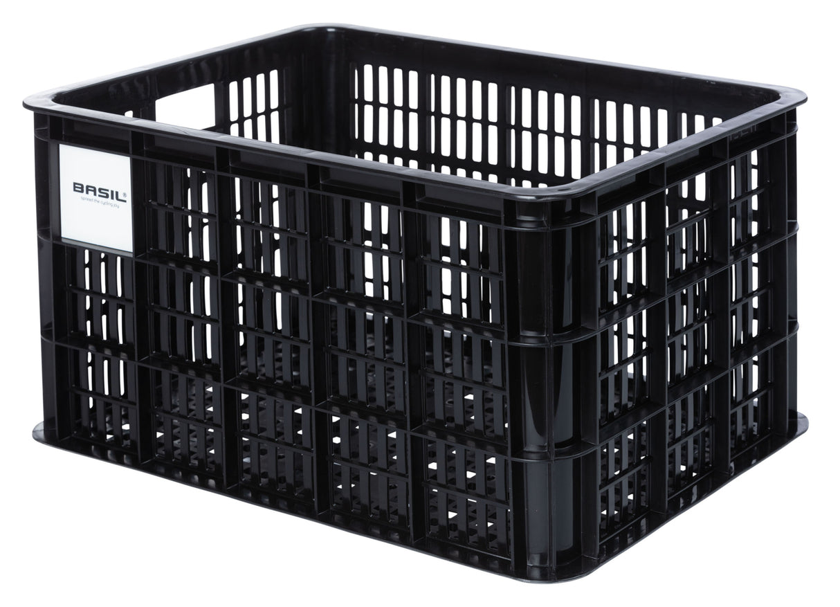 Basil recycled bicycle crate m 29.5 liters mik 33 x 44 x 27 cm - black