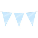 Party vlaggenlijn baby blauw | 6 stuks
