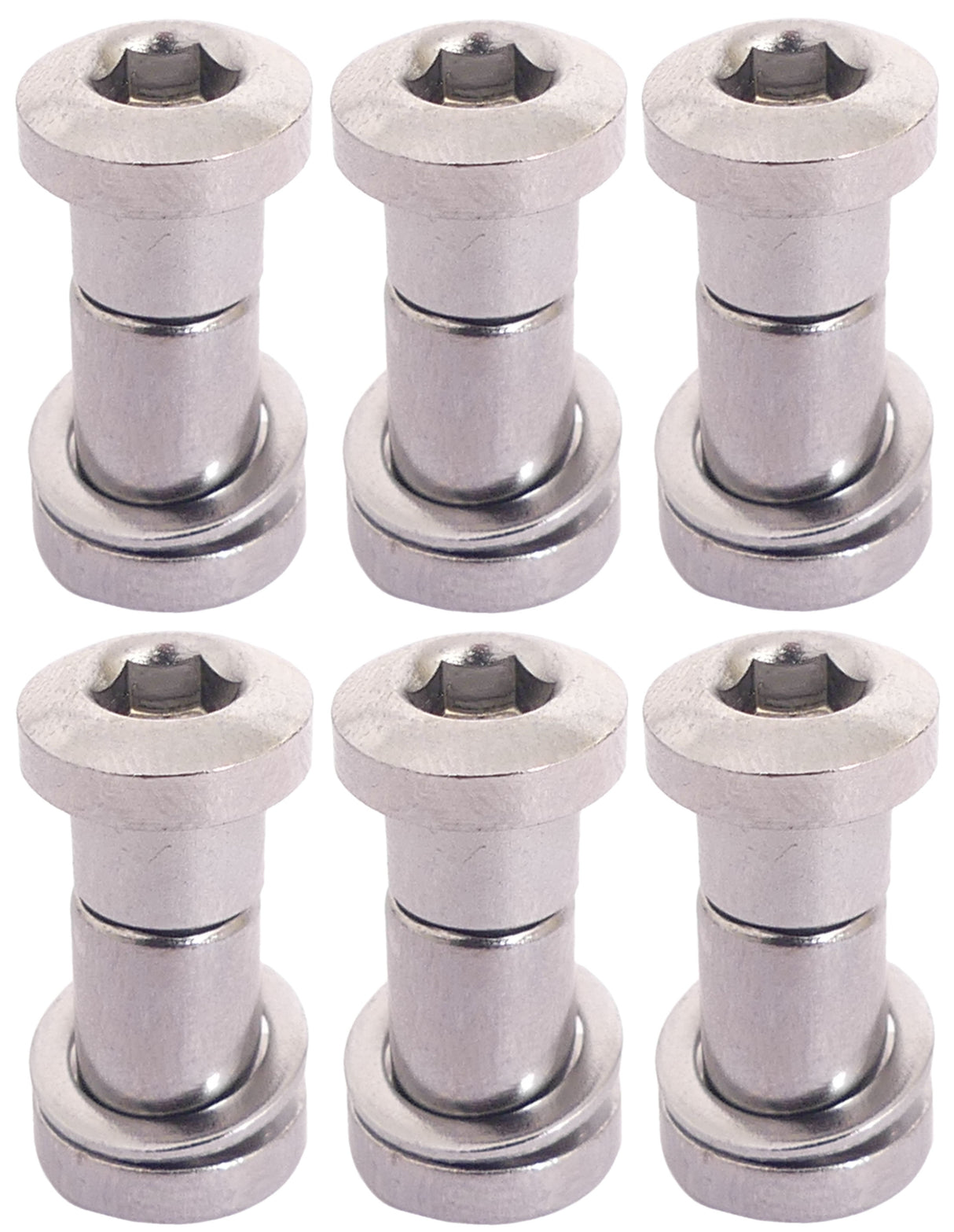Bofix seat pegbout Allen 16 mm - Chrome (6 pieces)