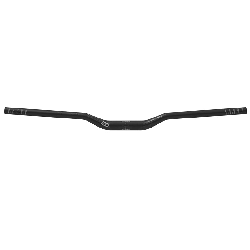 Ergotec -ohjausbaari 30 mukavuus Ø31,8 mm 30 mm nousu mustana hiekkapuhalluksiin