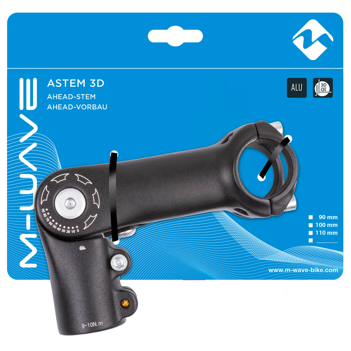 M-Welle Stamm justierbar st-c2.1 90mm viru 1 1 Ø31.8mm schwaarz