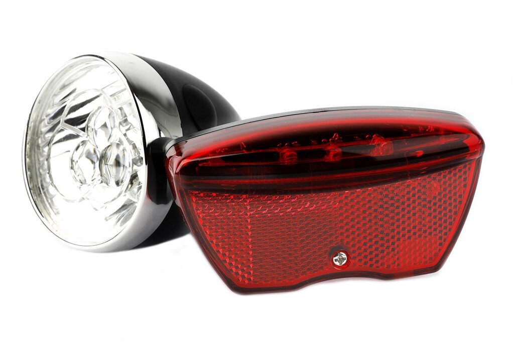 Conjunto de iluminação LED de bateria retro preto