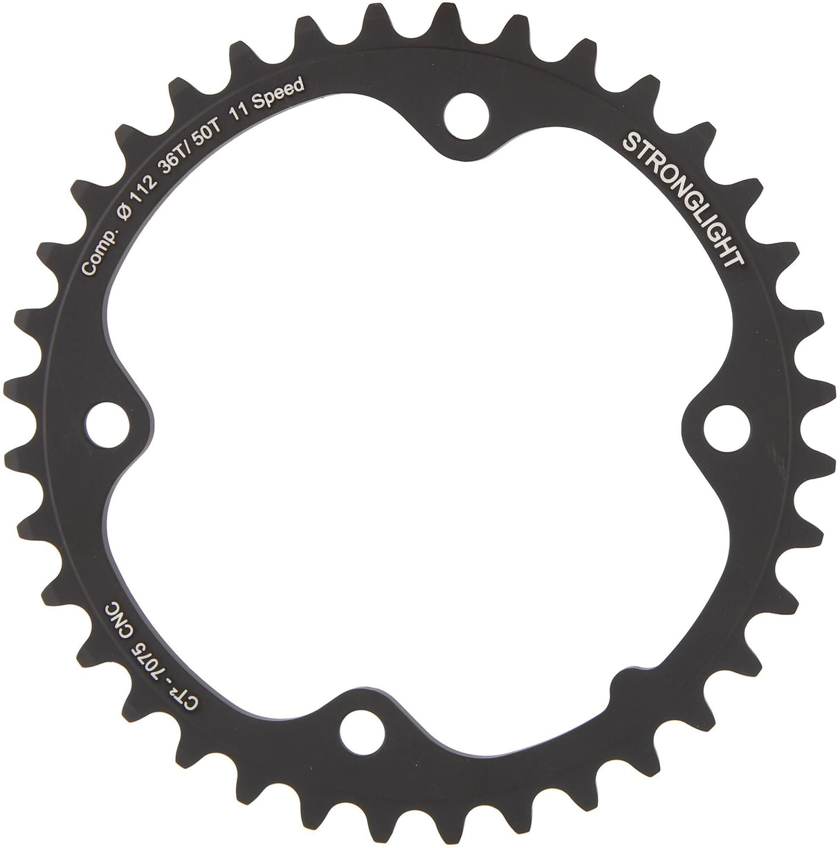 Stronglight kettingblad ct2 mod. 17 chain ring strongl. ct2 36t inner cer.-tefl.coat.
