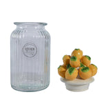 Decoris voorraadpot citroen h27cm glas aardewerk