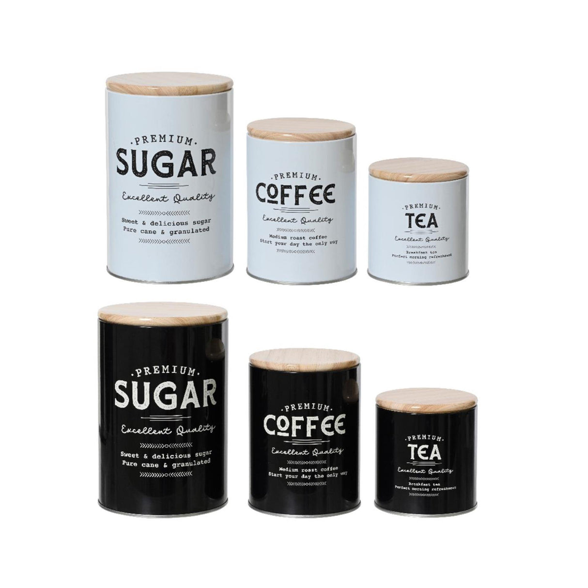 Decoris opbergblik set a 3 ø11x16.2cm