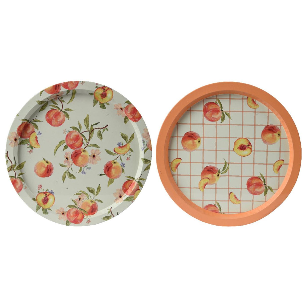 Decoris dienblad metaal ø32cm perzik