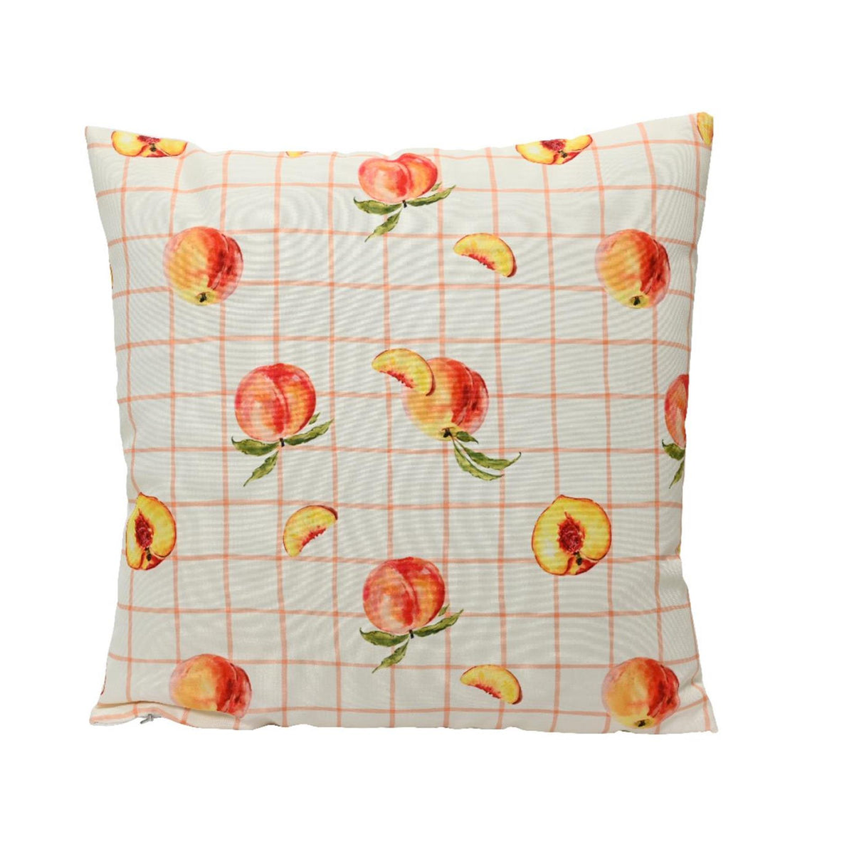 Decoris kussen polyester buiten 45x45cm perzik