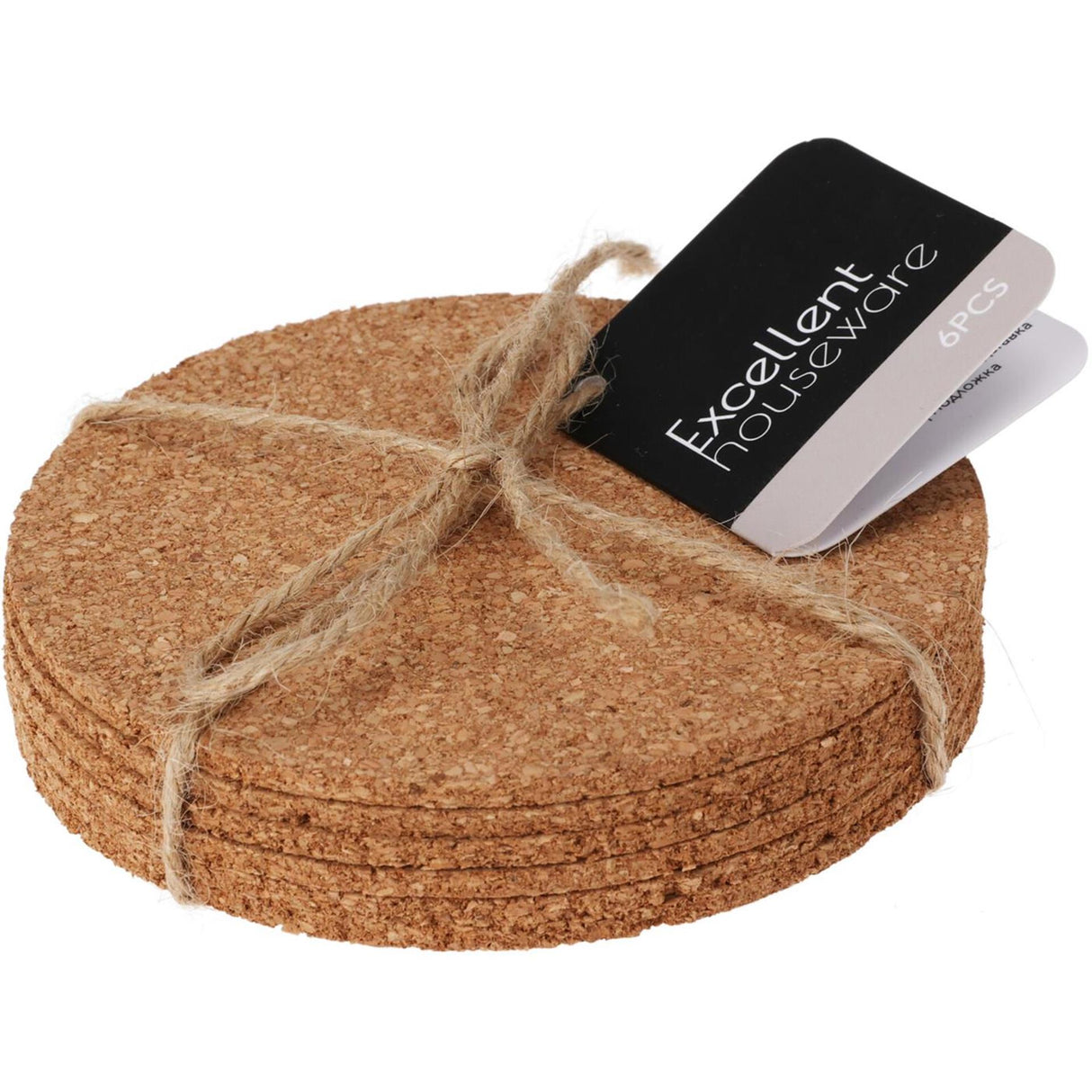 Posavasos de corcho set de 6 piezas redondo