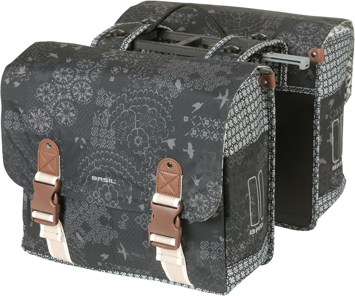 Basil Bohème Double Bicycle Bag Green 35L