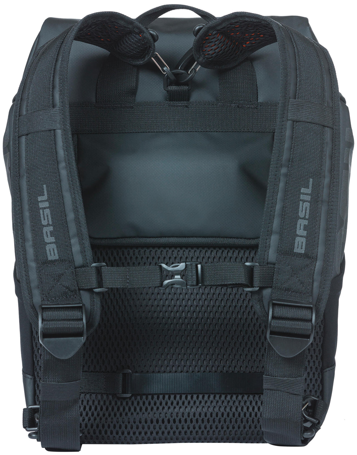 Basil Miles Tarpaulin bicycle backpack Nordlicht - Waterproof black backpack for cyclists - 17l - unisex - sporty - black